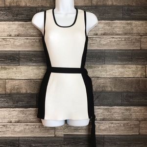 White House Black Market Sleeveless Tunic w/ Belt